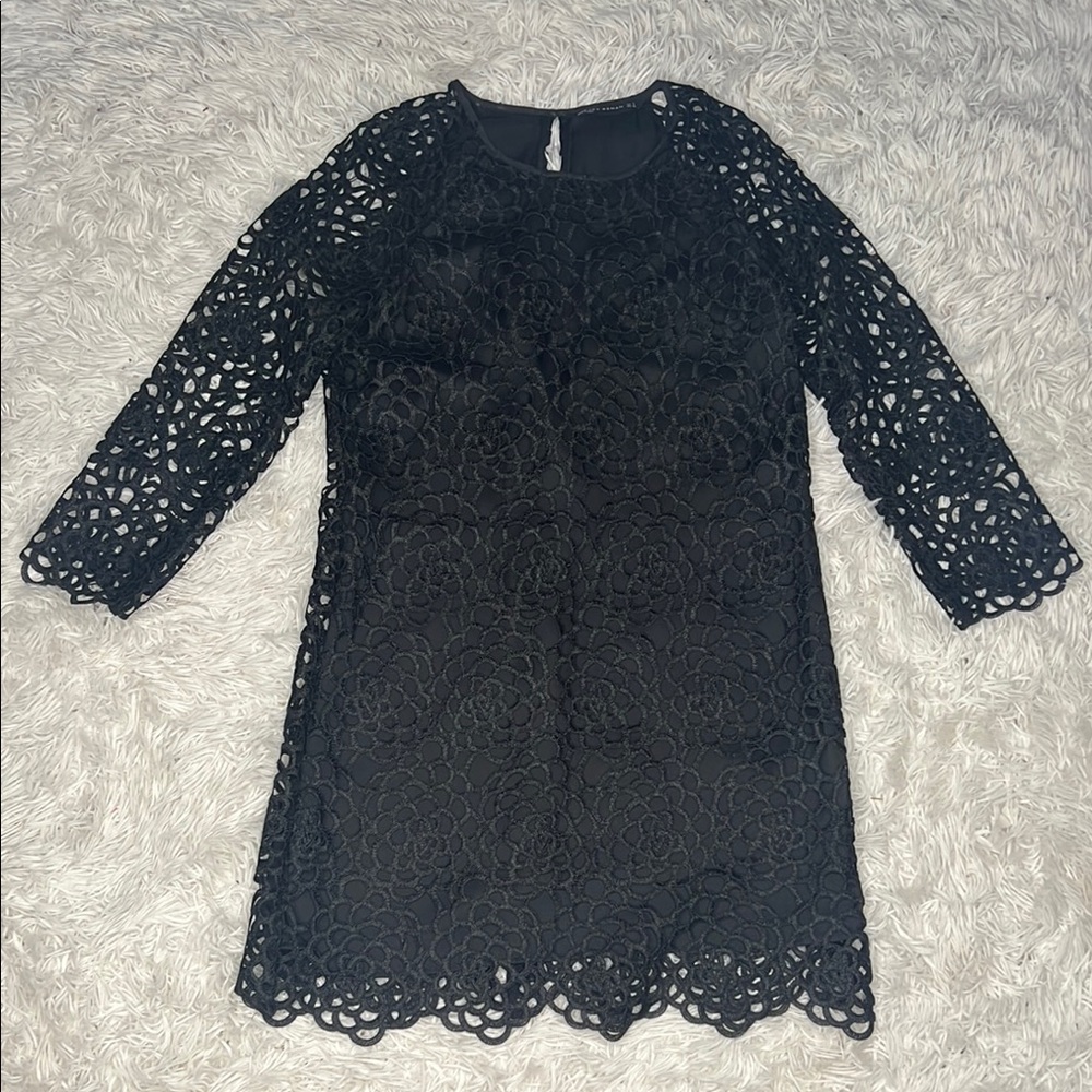 Zara Black Sheath Dress with Raglan Sleeves
